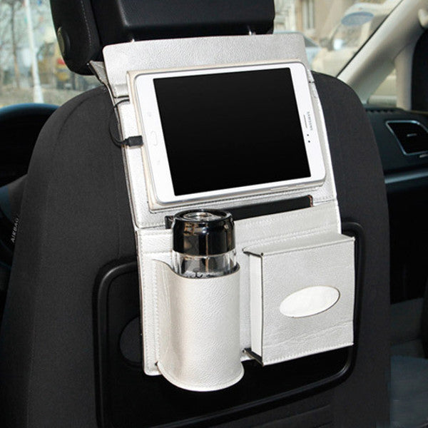 Car Seat Back Multi Pocket Micro Usb 8Pin Type-c Charging Cable Storage Bag - Auto GoShop