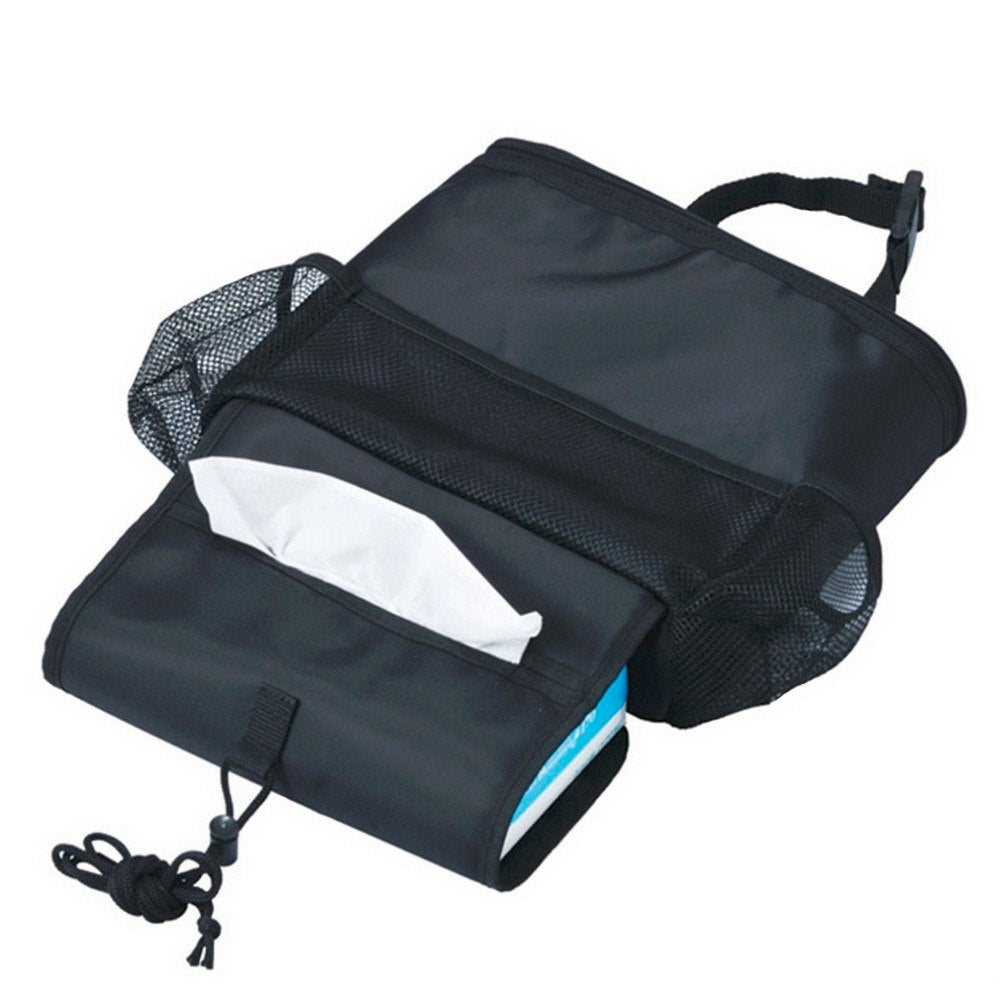 Dark Slate Gray Universal Car Auto Seat Back Auto Car Seat Organizer Multi-Pocket Storage Bag Organizer Holder Travel Hanger (Black)