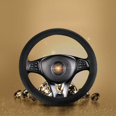 34-38cm Silicone Car Steering Wheel Covers Winter Warm Cushion Universal - Auto GoShop