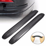 Dim Gray 2Pcs Carbon Colloid Front Rear Bumper Corner Guard Anti-Scratch Protection Decoration Strip