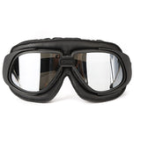 Dark Slate Gray Motorcycle Goggles Scooter Helmet Leather Anti UV Fog Protector Glasses