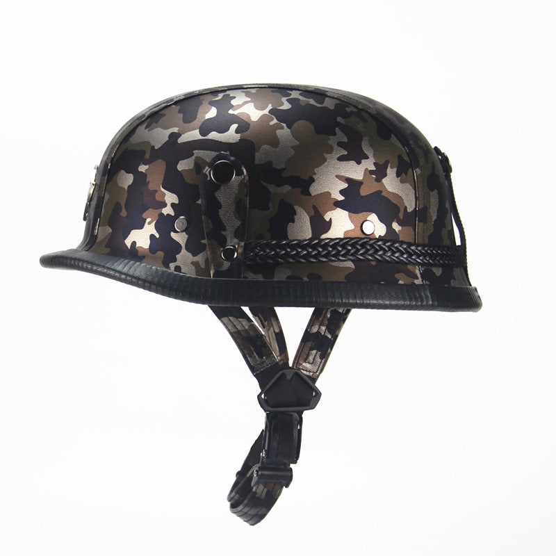 Dark Slate Gray German camouflage motorcycle prince helmet