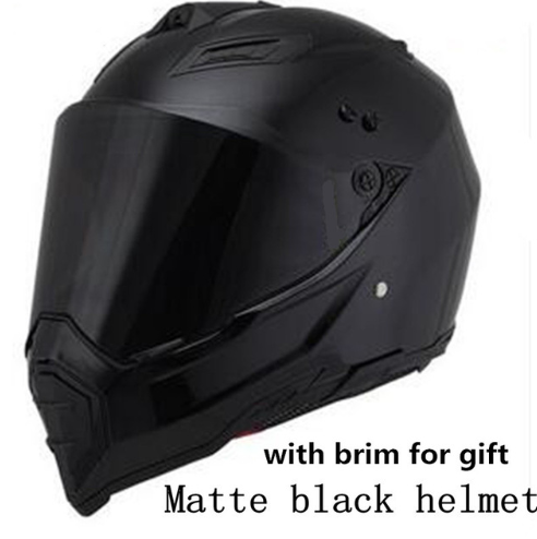 Black Off-road helmet motorcycle racing helmet road off-road dual-use helmet men and women four seasons pull helmet full face helmet