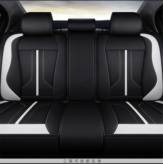 4Pcs Polyester Fiber 6D Car Full Surround Seat Cover Cushion Protector Set Universal for 5 Seats Car - Auto GoShop