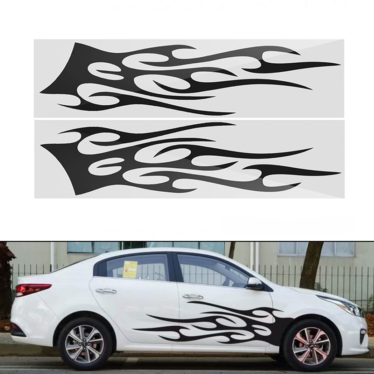 Lavender 149cm*42cm Sports Stripe Pattern Style Car Stickers Vinyl Decal for Race SUV Side Body