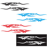 Red 2PCS Universal Stripes Stickers Decals For Car Truck Campervan Van Motorhome SUV