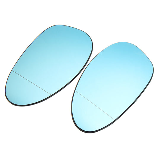Pale Turquoise Left+Right Wide Angle Car Heated Side Mirrors Door Wing Mirror Glass for BMW E82 E90 E91 E92 E46