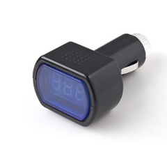 Slate Gray Mini Vehicle Voltmeter/Digital Vehicle Voltage Detector/Battery Voltmeter Monitor (Black)