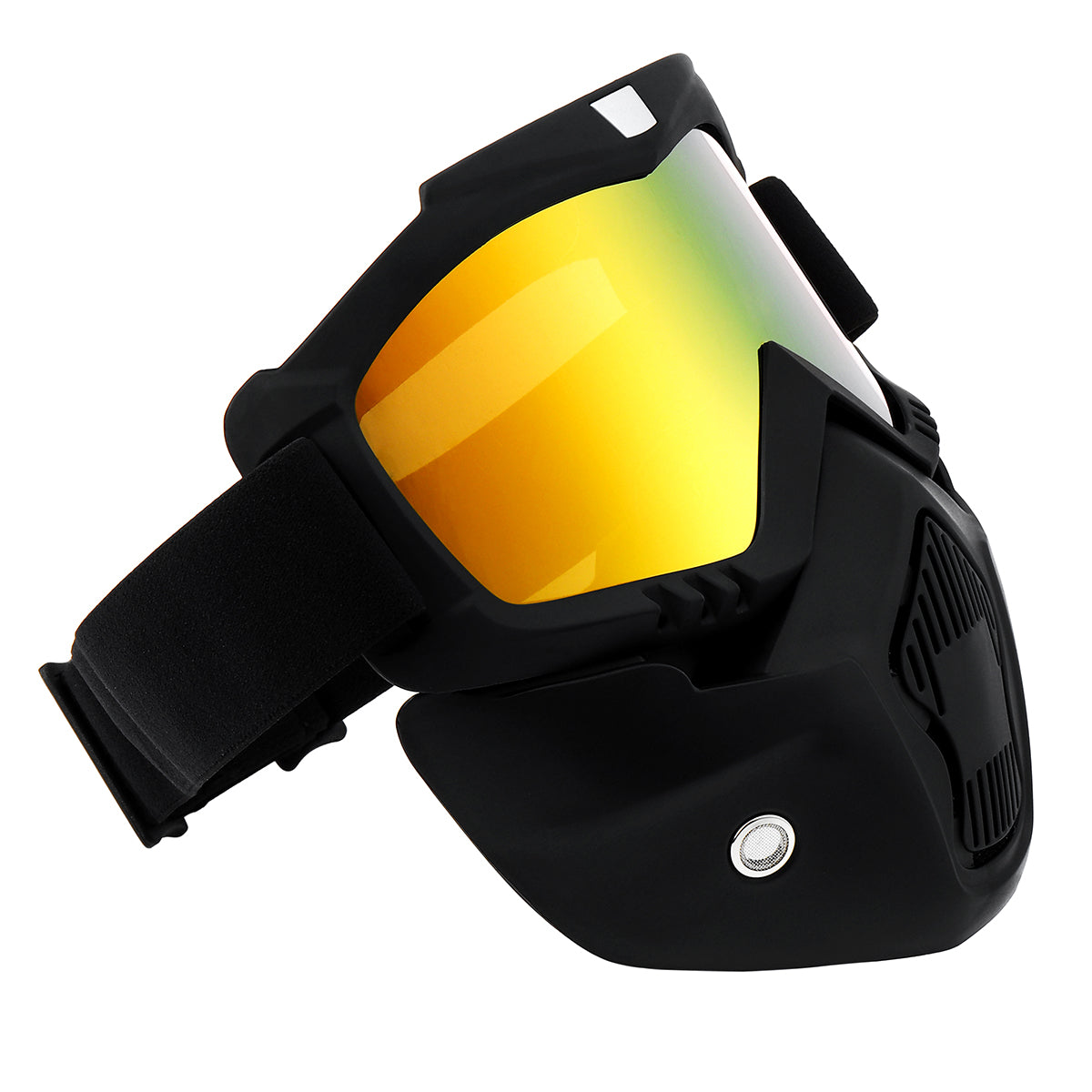 Goldenrod Detachable Motorcycle Face Mask Shield Goggles Off Road Motocross MX ATV Dirt Bike Glasses Eyewear