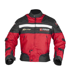Maroon DUHAN Motocross Motorcycle Racing Windproof Jacket with Protector Gears D-020 (Black M)