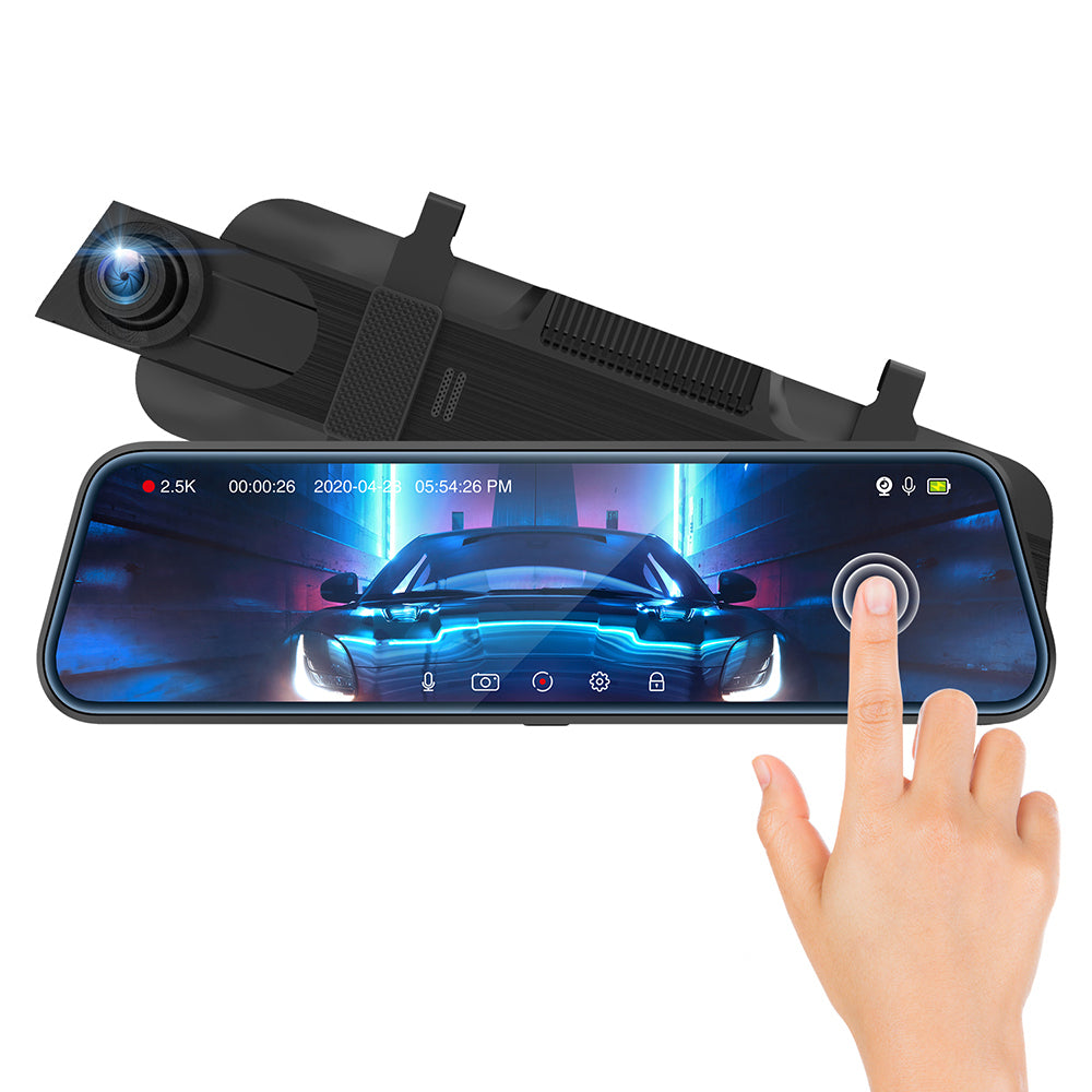 ThiEYE CarView3 Full HD1080P 2.5K DVR Camera 10Inch Touch Screen Video Recorder with Dual Lens Mirror Rearview Left Side Dash Camera - Auto GoShop