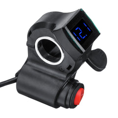 Dark Slate Gray 36V/48V/60V/72V Thumb Throttle w/ LCD Digital Battery Voltage Display For Ebike Scooter