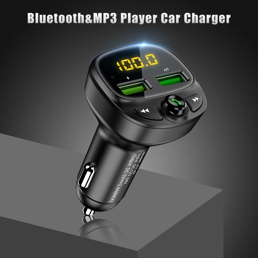 Dim Gray Car Bluetooth player (Black)