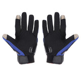 Black Off-road Riding Full Finger Gloves Touch Screen Motorcycle MTB Bicycle Bike Sport Warm Blue