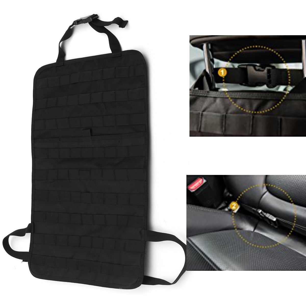 Universal Multi-functional Nylon Car Seat Back Storage bag Adjustable Organizer Army Fan Car Hanger - Auto GoShop