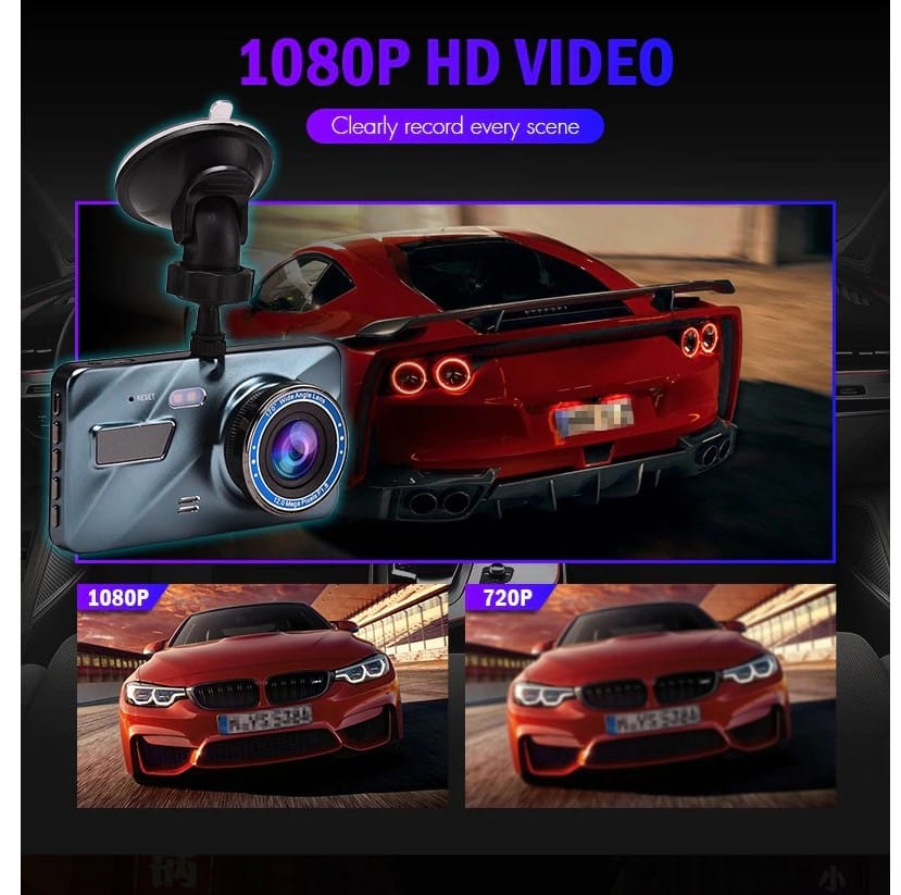 Dual-Objektiv-Full-HD-Dash-Kamera