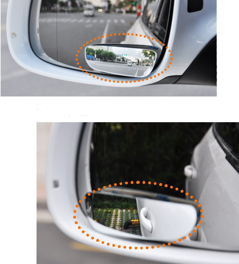 Black Infinity car rearview mirror car small round mirror reversing blind spot adjustable wide-angle auxiliary mirror reflective blind zone