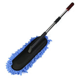 Black Car Wash Brush Cleaning Mop Broom Adjustable Telescoping Long Handle Car Cleaning Tools Rotatable Brush