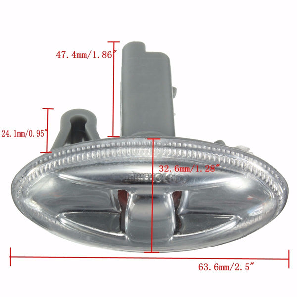 Slate Gray Partner Side Indicator Repeater Light Lamp For Peugeot 108 107 407 206 1007 Bulb