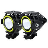 DC 12 V Motorcycle Headlights Pair with Angel Eye