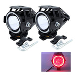 DC 12 V Motorcycle Headlights Pair with Angel Eye