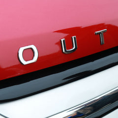 Front letter car sticker label (Silver) - Auto GoShop