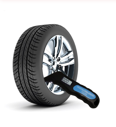 Dim Gray Multi-functional tire pressure gauge (Blue)
