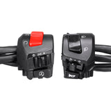 Orange Red 12V Motorcycle 7/8" Handlebar Horn Turn Signal Headlight Electrical Start Switch Double Throttle