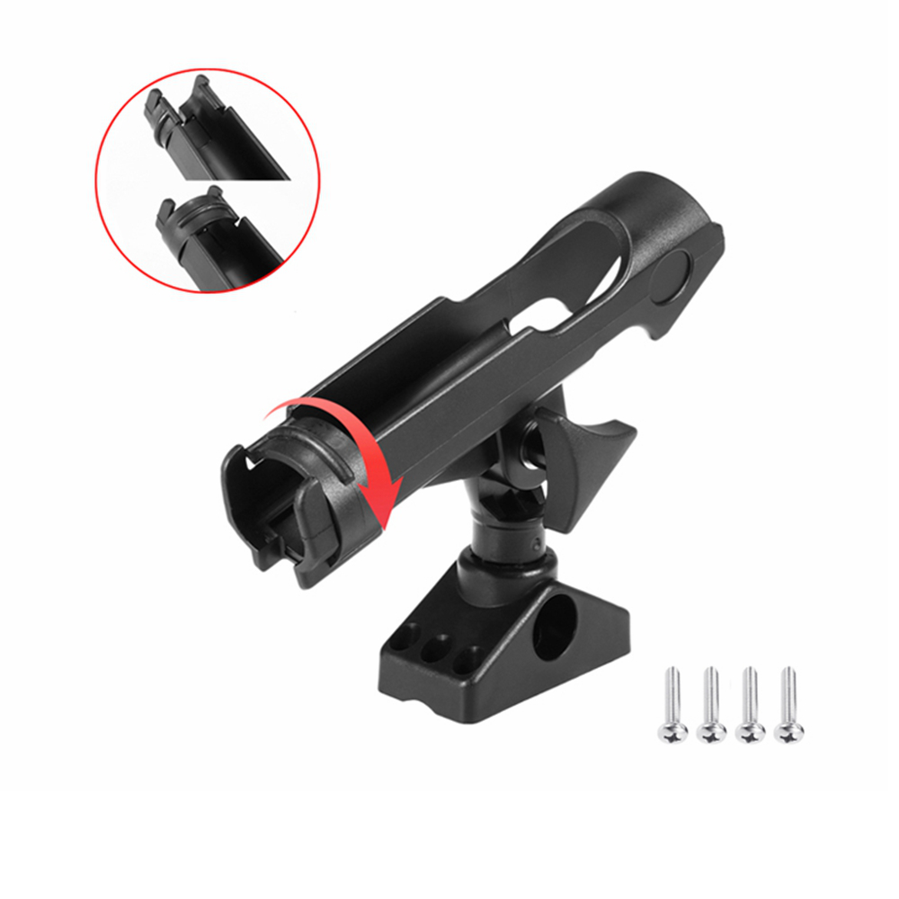BSET METAL ABS Adjustable Boat Fishing Rod Rack Holder Device Pole Kayak Support Fixer Fix Pole Rotatable Mount Inflatable Accessories