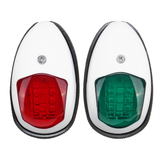 10V-30V LED Side Signal Lamp Navigation Lights for Truck Boat Trailer Van Red Green - Auto GoShop