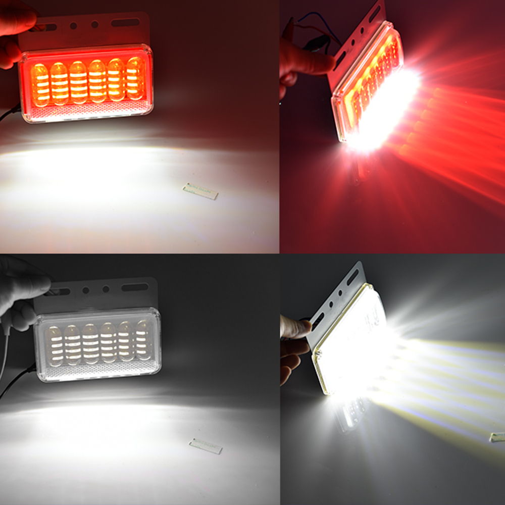 CNSUNNYLIGHT 24V 6D Trunk LED Side Marker Lights Warning Signal Fog Parking Lamp for Trailer Lorry