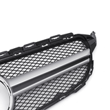 Sliver AMG Style Front Grill Mesh Grille for Mercedes Benz C Class W205 C200 C250 15-18