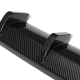 Universal Carbon Fiber ABS 6 Fin Car Rear Bumper Lip Diffuser Splitter Protector Added-On Kit - Auto GoShop