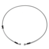 300Mm-2200Mm Motorcycle Braided Brake Clutch Oil Hose Line Cable Pipe Universal Silver