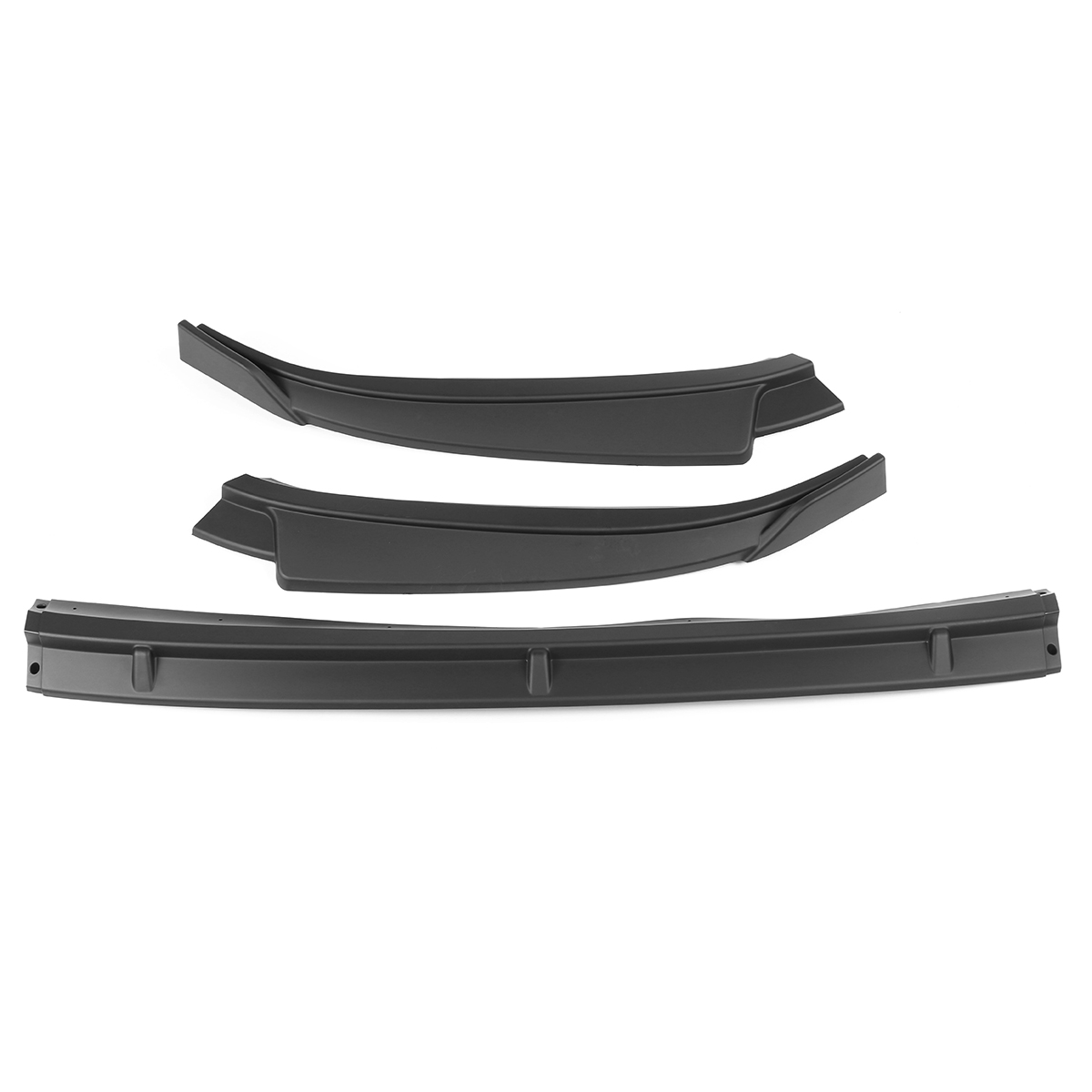 3PCS Matte Black Front Bumper Lip Spoiler Trim for Volkswagen VW Golf MK7.5 2018-2019