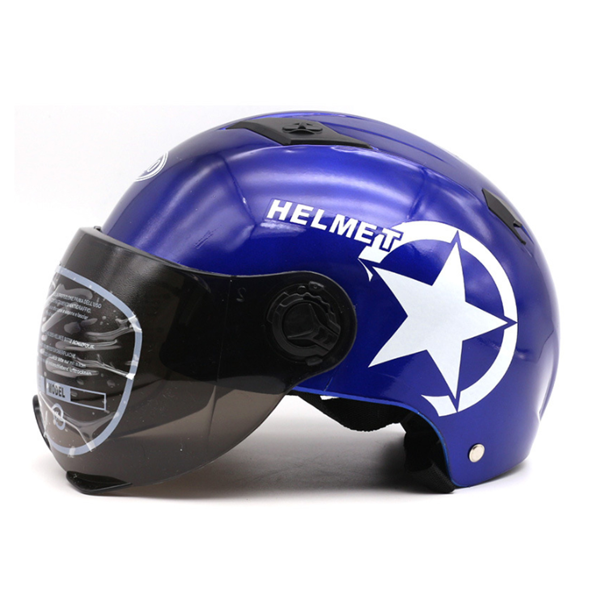 Motorcycle Helmet Half Open Face Scooter Protection Head Gear - Auto GoShop