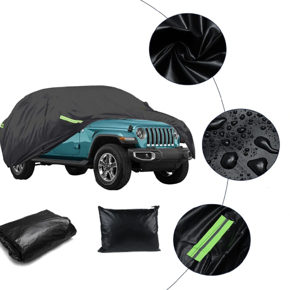 For Jeep Wranglers Universal Full Car Cover Outdoor Sun UV Snow Dust Rain Resistant