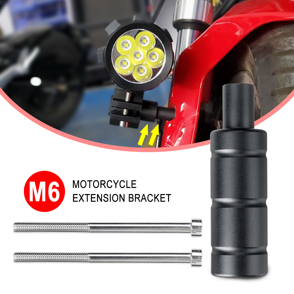 M8/M6 Motorcycle Extension Bracket Bicycle Holder Spot Bracket Mounting