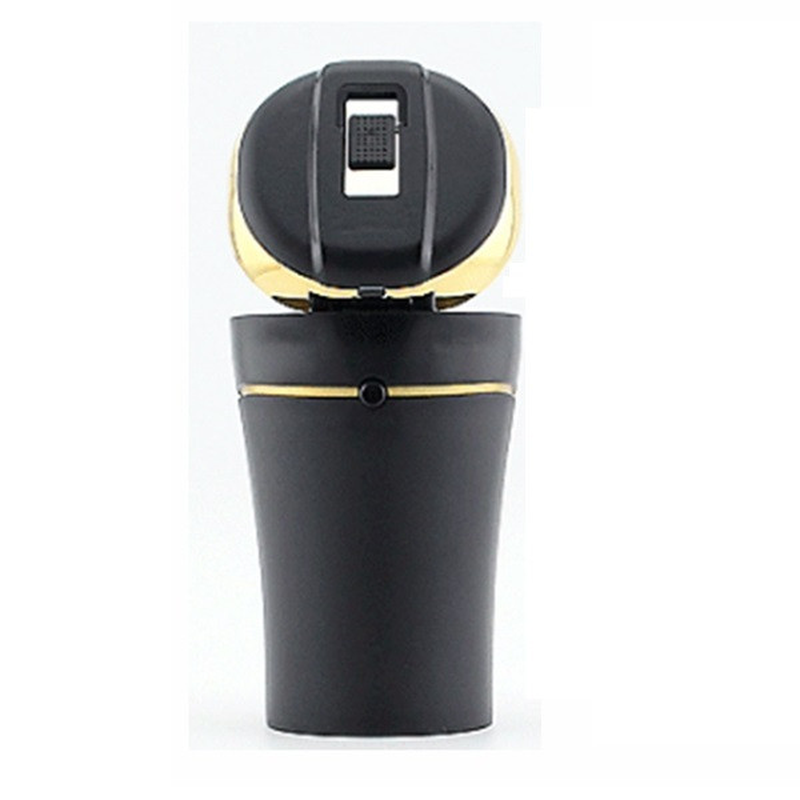 Car Cigarette Cylinder Ashtray Garbage Box with Blue LED Light