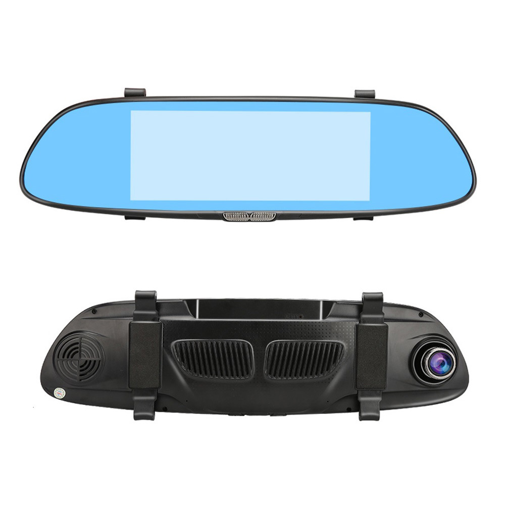 E-ACE FHD 1080P Car DVR 7Inch Video Recorder Mirror Camera Dual Lens with Rear View Camera Auto Registrator Dash Cam - Auto GoShop