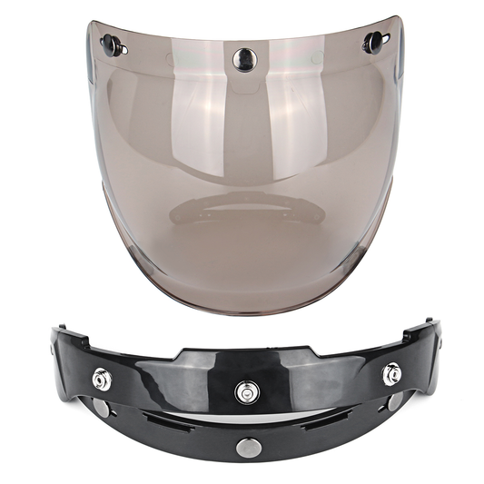 Open Face Motorcycle Helmet Bubble Visor Lens - Auto GoShop