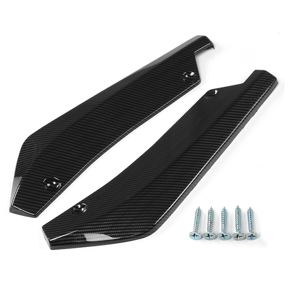 Universal Car Bright Black Rear Bumper Protector Rear Lip Wrap Angle Splitters