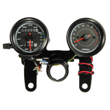 Motorcycle LED Backlight Odometer Speedometer Tachometer Gauge with Bracket