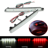 Pair 24 LED Rear Bumper Tail Brake Stop Running Turning Light for Mazda 3 2004-2009