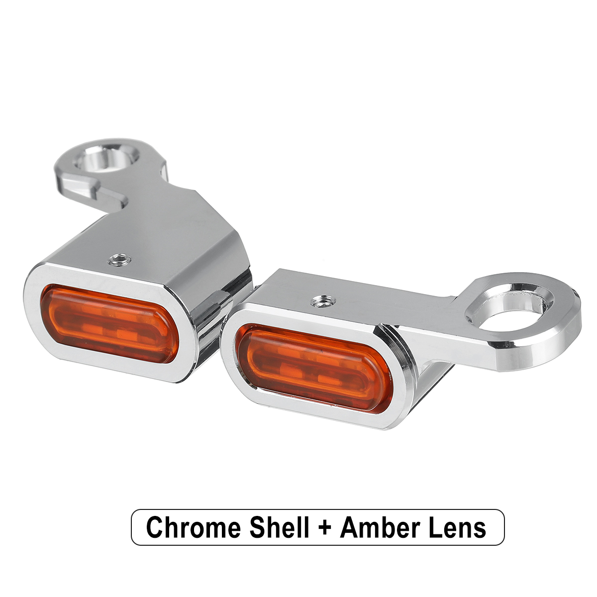2Pcs Motorcycle Amber LED Mini Turn Signal Indicator Running Light Lamp for Harley - Auto GoShop