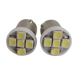 2PCS 2.5W BA9S Car Dashboard Lights Instrument Bulb Decorative Light LED Bulbs White Lamp