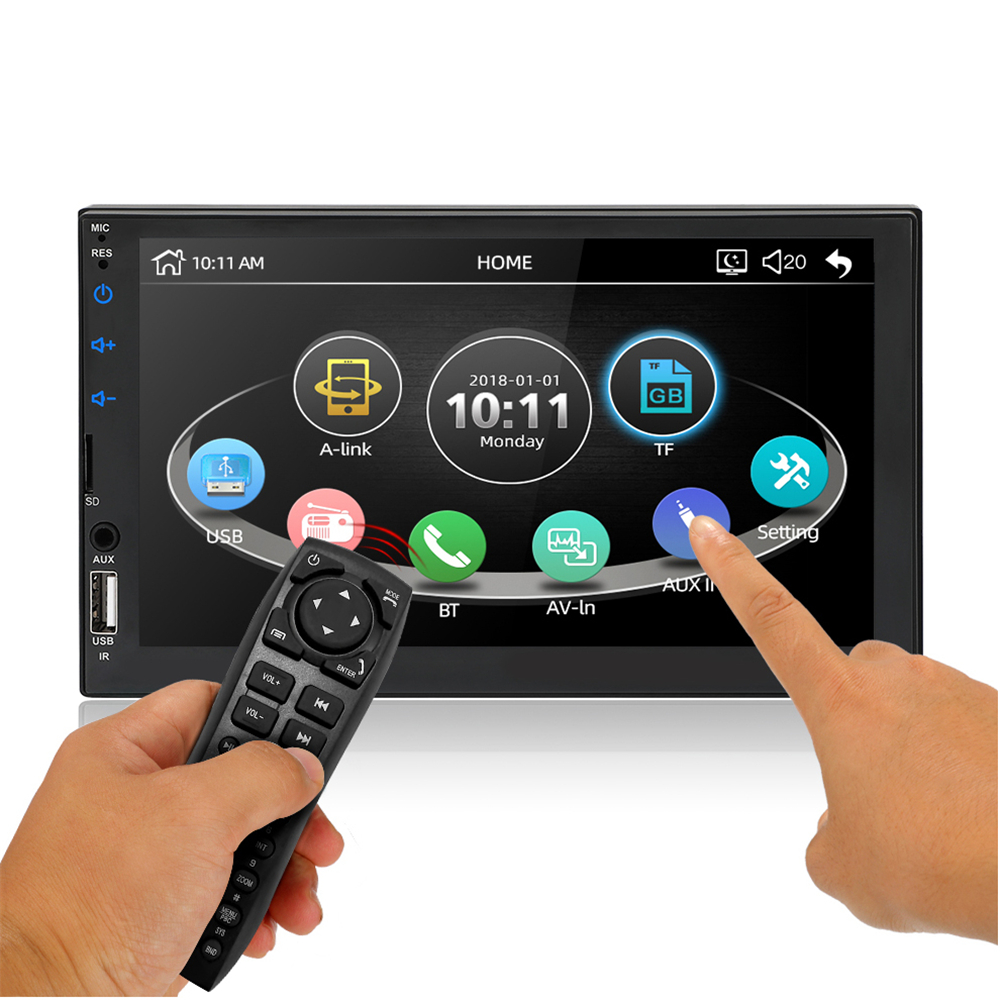 7009 7 Inch Car Stereo MP5 Player FM Radio Bluetooth USB SD Card AUX in Capacitive Touch Screen Support DVR Rear Camera - Auto GoShop
