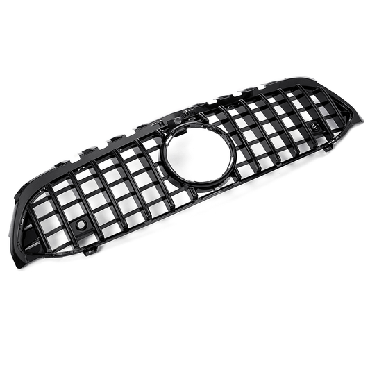 GTR Style Glossy Black Front Grille Grill with Camera for Mercedes A-Class W177 A250 A200 A45 AMG 2019