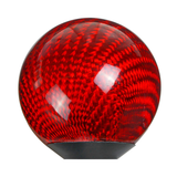 Universal Car round Ball Shape Gear Shift Knob Black Red Carbon Fiber - Auto GoShop