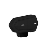 QTBE6 1000M Motorcycle Helmet Intercom Wireless with Bluetooth Function FM Headset Walkie-Talkie Black - Auto GoShop